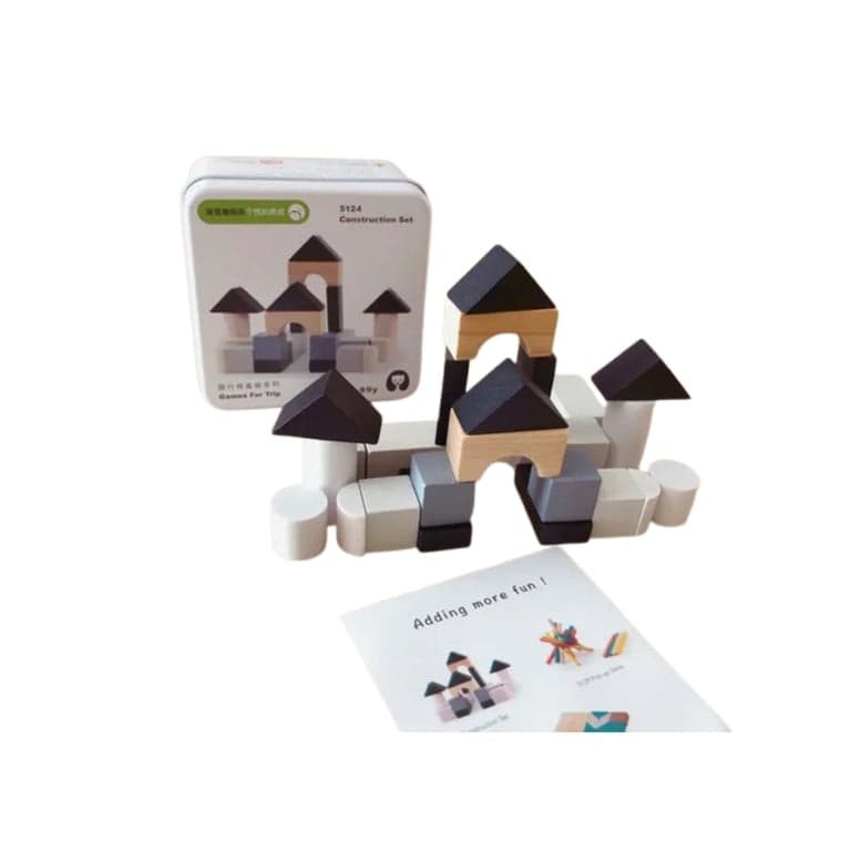 Seaside-Montessori Houten Reisspelletjes Bouwstenen