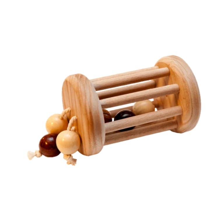 PoppyBabyCo Montessori Rammelaar Met Rollende Ballen