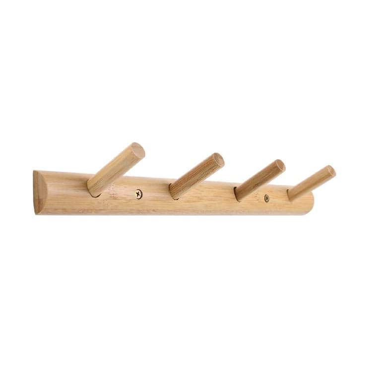 Homode Moderne Houten Wandkapstok Naturel