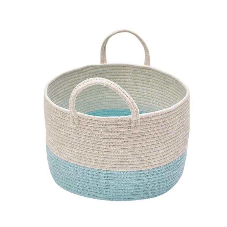 Wonder Space Mand Tweekleurig Klein Blauw