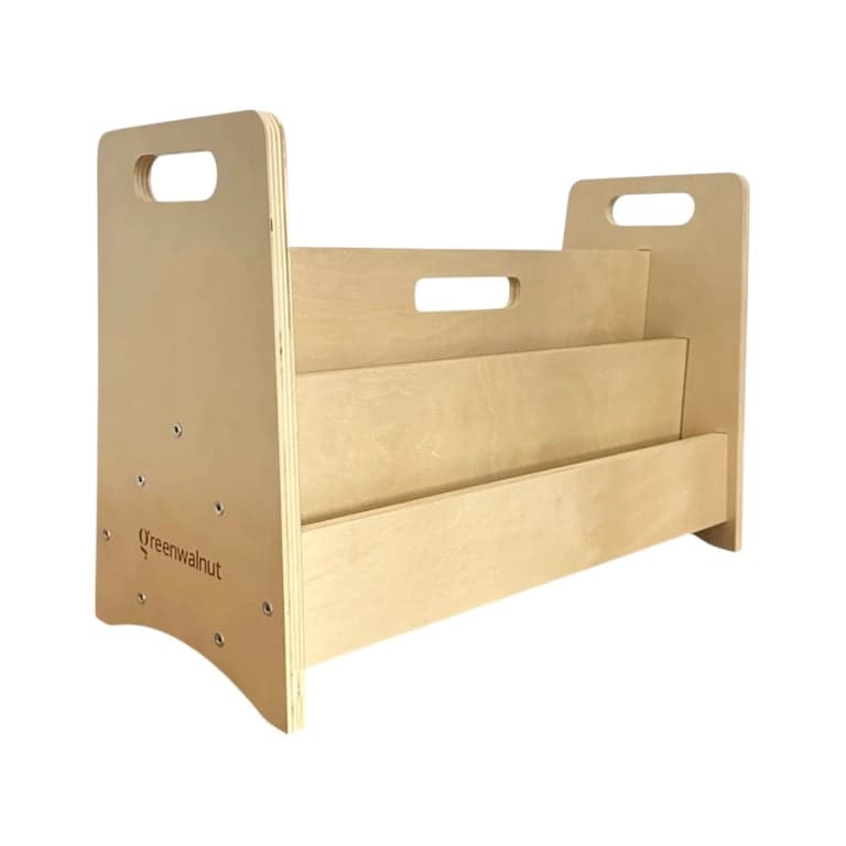 Green Walnut Dubbelzijdige Houten Montessori Boekenplank