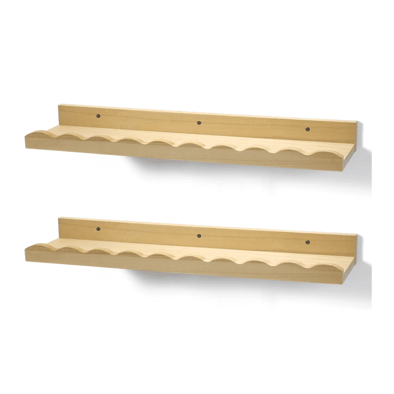 Suzile Set van 2 Zwevende Boekenplanken 58,4 cm Natuurlijk